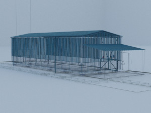 industrial barn Modèle 3D