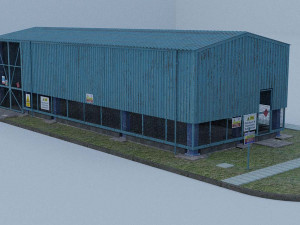industrial barn Modèle 3D