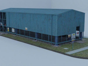 industrial barn 3D Model