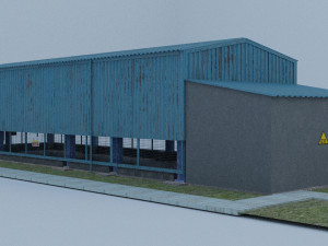 industrial barn Modèle 3D