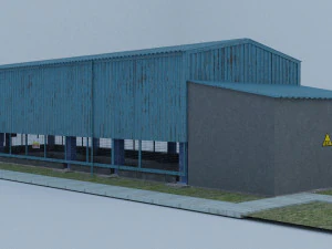 industrial barn 3D Model