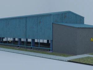 industrial barn 3D Model