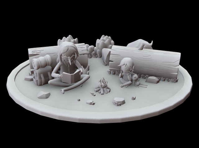adventure time - simon marceline diorama Modèles 3D en vedette .c4d .max .obj .3ds .fbx .stl .blend 