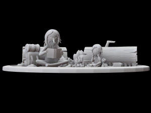 adventure time - simon marceline diorama 3D Print Model