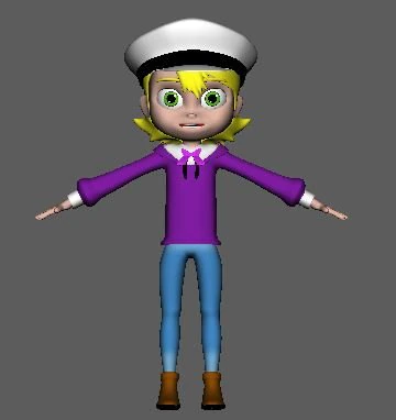 cartoon girl 3D Model .c4d .max .obj .3ds .fbx .stl .blend 