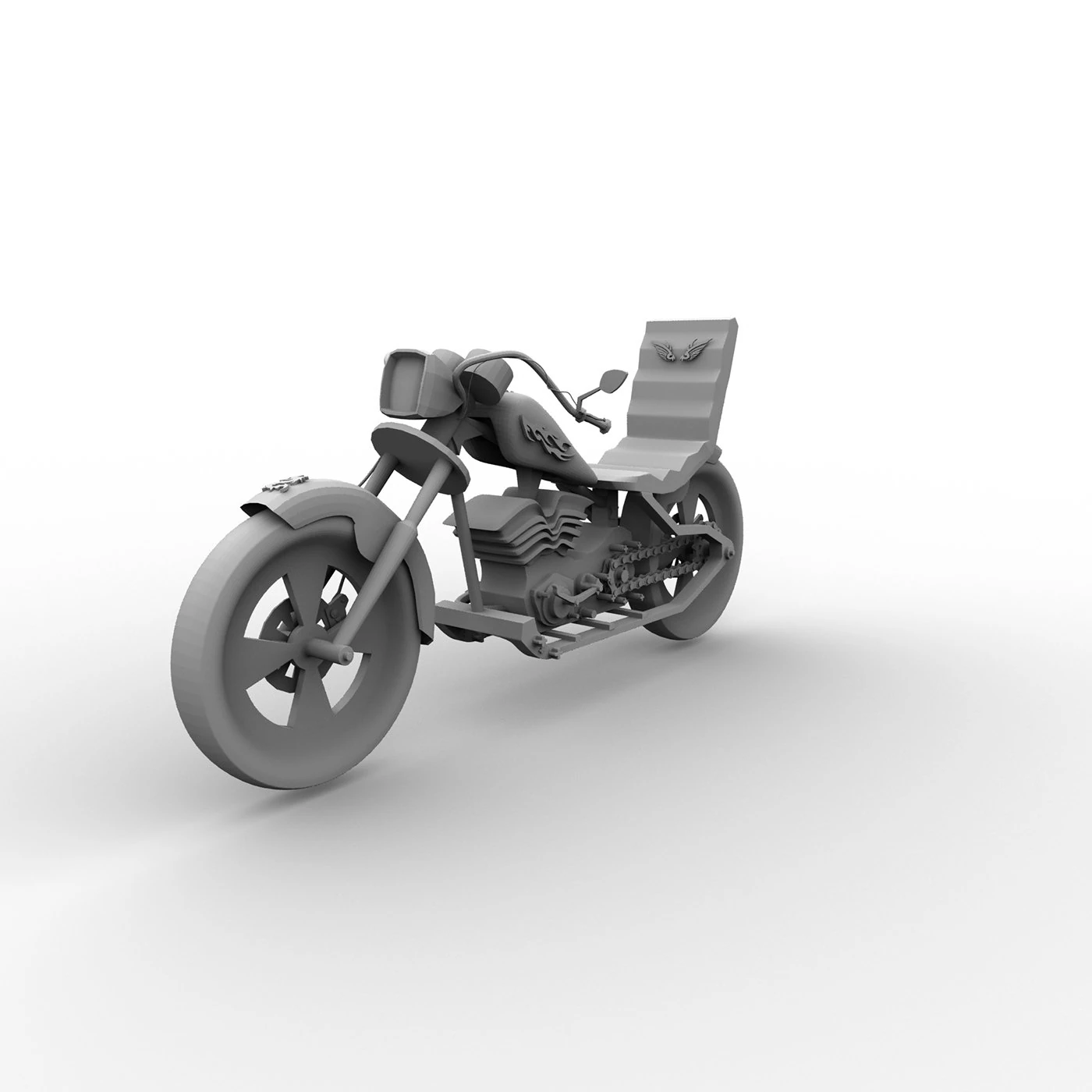 motorcycle 3D Model .c4d .max .obj .3ds .fbx .stl .blend 