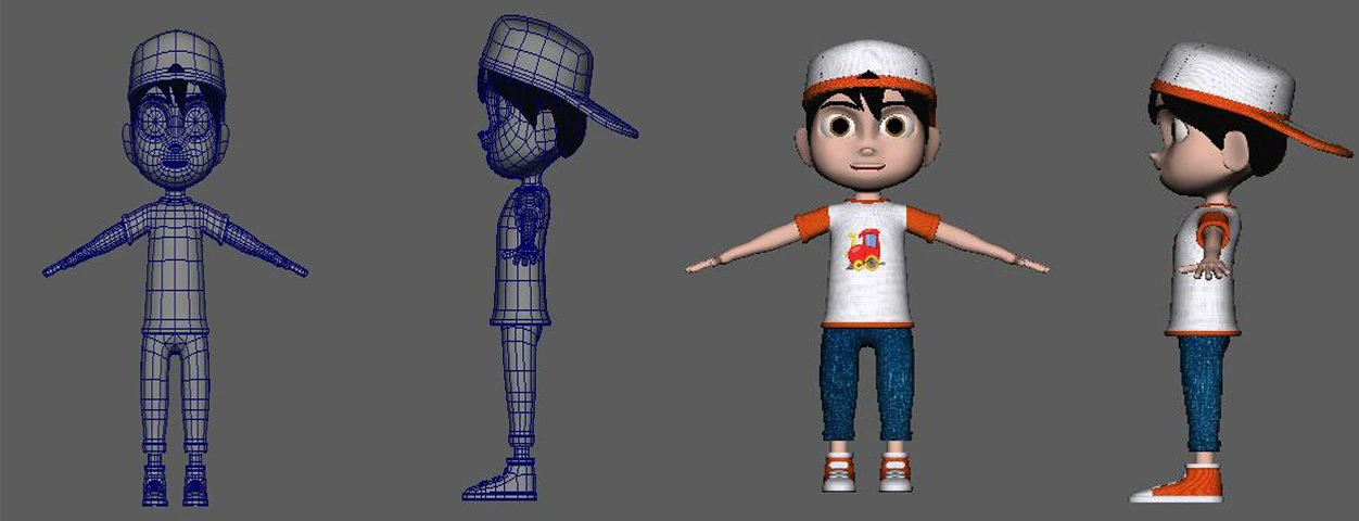 cartoon boy 3D Model .c4d .max .obj .3ds .fbx .stl .blend 