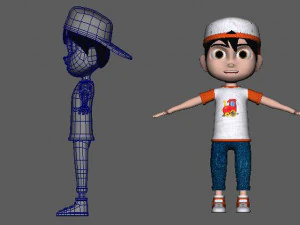 menino dos desenhos animados Modelo 3D