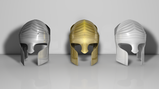 medieval - helmet 3D 模型 .c4d .max .obj .3ds .fbx .stl .blend