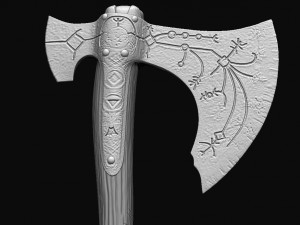 kratos - leviathan axe - god of war 2018 3D 프린트 모델