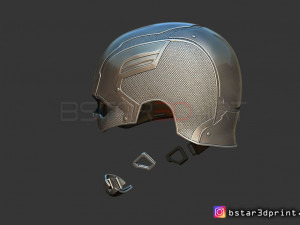 captain america helmet - infinity war - endgame - marvel 3d print model Model Cetak 3D