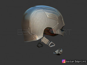 captain america helmet - infinity war - endgame - marvel 3d print model Model Cetak 3D