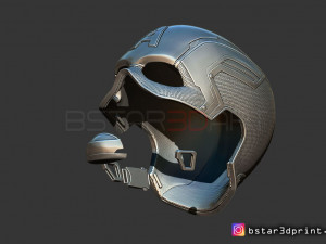 captain america helmet - infinity war - endgame - marvel 3d print model Model Cetak 3D