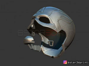 captain america helmet - infinity war - endgame - marvel 3d print model 3D Print Model