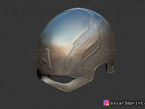 captain america helmet - infinity war - endgame - marvel 3d print model Model Cetak 3D