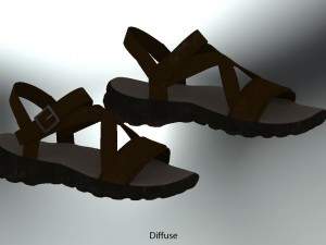 sandal casual realistic 3D Модель