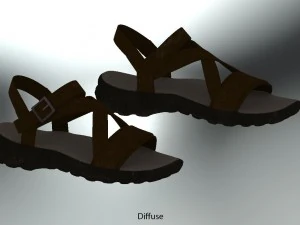 sandal casual realistic 3D Model