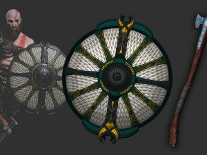 shield of kratos - guardian shield - god of war 2018 3D 프린트 모델