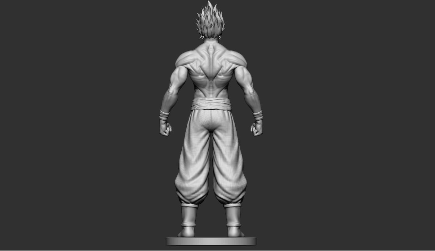 Goku super sayajin 3D Print Model in Man 3DExport