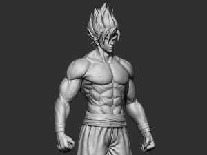 goku super saiyan - dragonball super 3D-Druckmodell