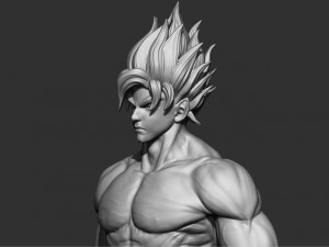 goku super saiyan - dragonball super 3D-Druckmodell