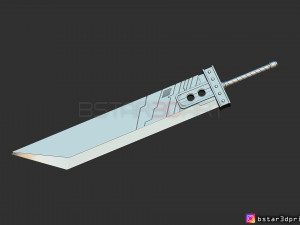 buster sword cloud - final fantasy vii 3D-printmodel