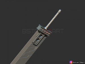 buster sword cloud - final fantasy vii 3D-printmodel
