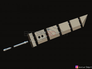 buster sword cloud - final fantasy vii 3D-printmodel