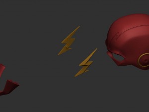 flash helmet - justice league 3Dプリントモデル