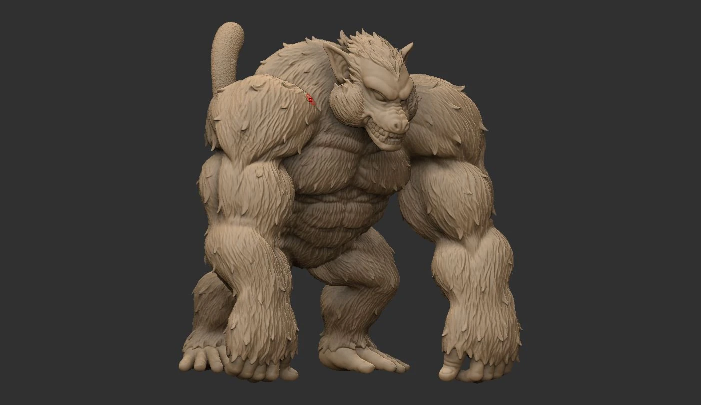 oozaru - goku - dragonball z 3D Print Model .c4d .max .obj .3ds .fbx .stl .blend 