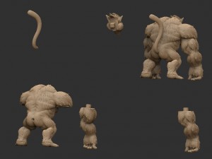 oozaru - goku - dragonball z Modello di stampa 3D