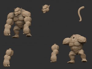 oozaru - goku - dragonball z Modello di stampa 3D