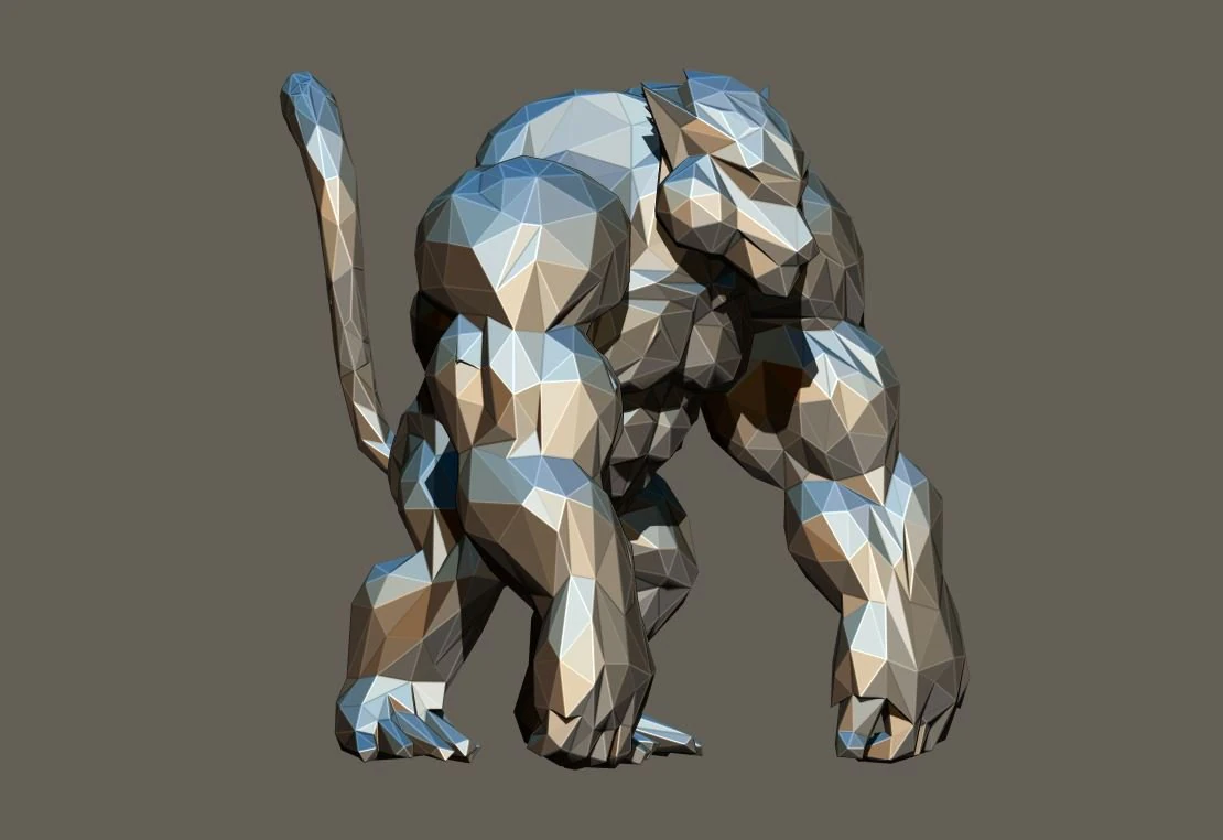 polygon kong 3D Print Model .c4d .max .obj .3ds .fbx .stl .blend 