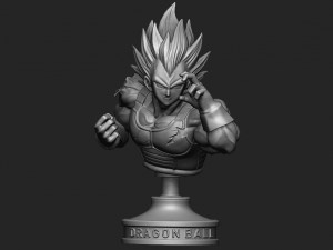 vegeta bust - dragonball z 3D Baskı Modeli