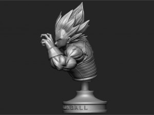 vegeta bust - dragonball z 3D Baskı Modeli