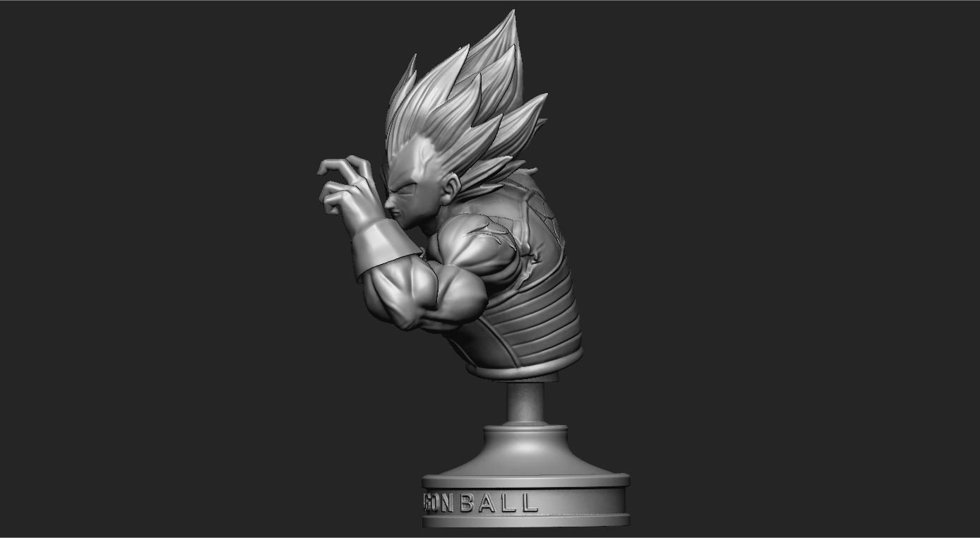 Busto Vegeta. esfera do dragão Modelo 3D $25 - .ma .fbx .obj .max - Free3D