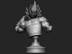 vegeta bust - dragonball z 3D Baskı Modeli