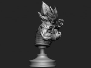 vegeta bust - dragonball z 3D Baskı Modeli