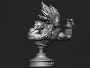 vegeta bust - dragonball z 3D Baskı Modeli