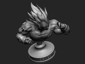 vegeta bust - dragonball z 3D Baskı Modeli