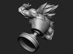 vegeta bust - dragonball z 3D Baskı Modeli