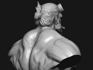 hell boy 20019 bust Model Cetak 3D