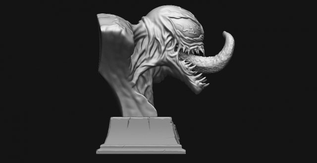 venom bust - marvel 3d print model 3D प्रिंट मॉडल .c4d .max .obj .3ds .fbx .stl .blend 