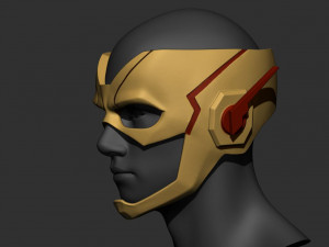 flash kid helmet - dc comic 3d print model 3d print model Modelo de Impressão 3D
