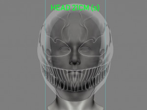 venom mask - helmet for cosplay 3D Принт Модель