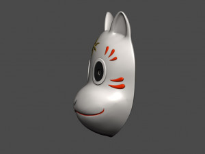 gins maskfox mask from hotarubi-no-mori 3D 프린트 모델