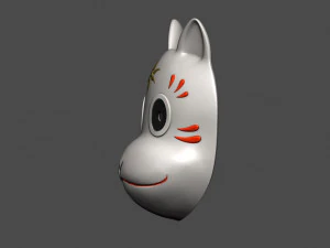 gins maskfox mask from hotarubi-no-mori 3D Print Model