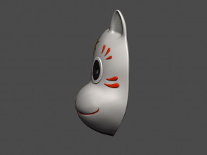 gins maskfox mask from hotarubi-no-mori 3D 프린트 모델