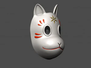 gins maskfox mask from hotarubi-no-mori 3D Print Model