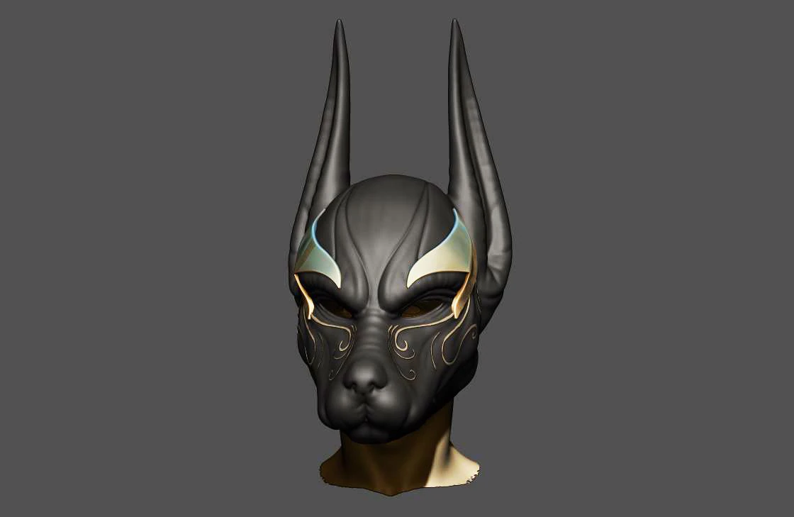 anubis helmet for cosplay 3D Print Model .c4d .max .obj .3ds .fbx .stl .blend 